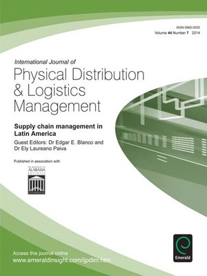 cover image of International Journal of Physical Distribution & Logistics Management, Volume 44, Issue 7